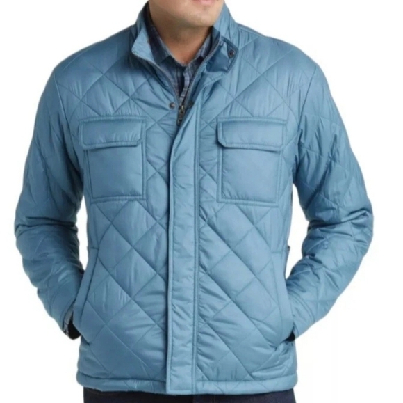 Peter Millar Norfolk Quilted Lightweight Bomber Jacket Blue XXL - Picture 3 of 16